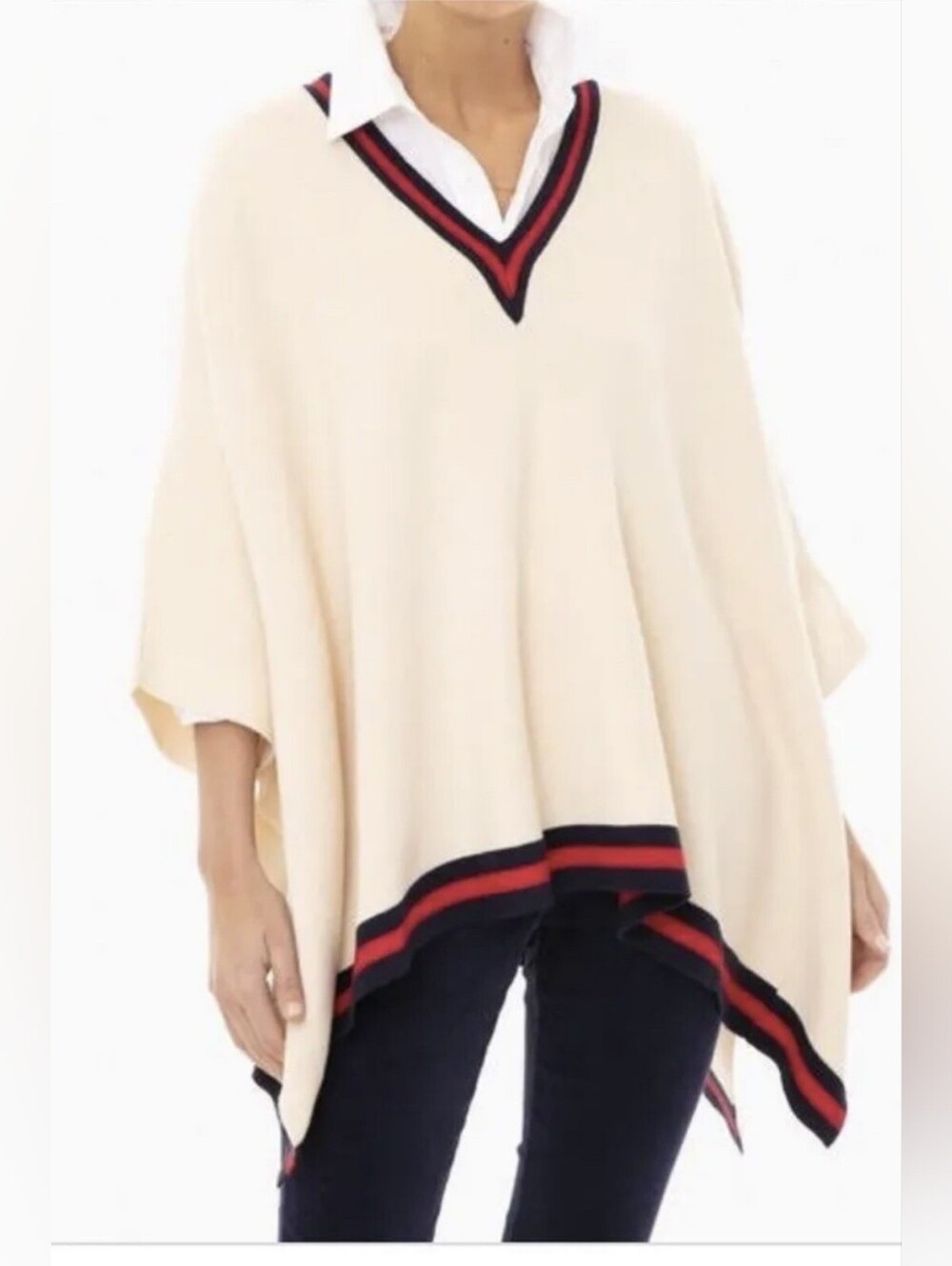 Tuckernuck Camden Poncho, Cream, One Size